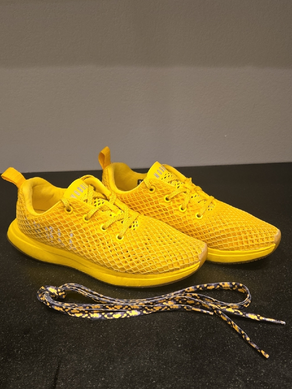 NOBULL Yellow Mesh Athletic Sneakers